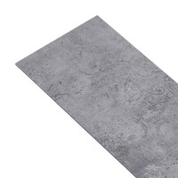 Miniatyr av produktbild för Självhäftande PVC-golvplankor 5,21 m² 2 mm cementgrå