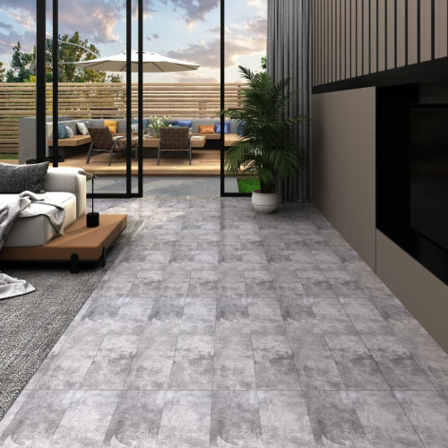 vidaXL Självhäftande PVC-golvplankor 5,21 m² 2 mm cement, brun