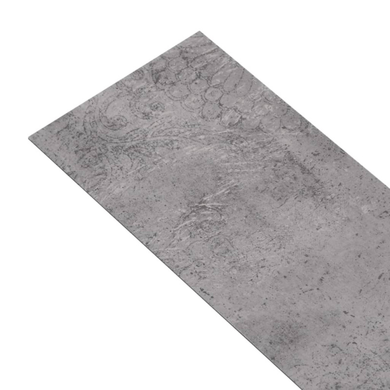 Produktbild för Självhäftande PVC-golvplankor 5,21 m² 2 mm cement, brun