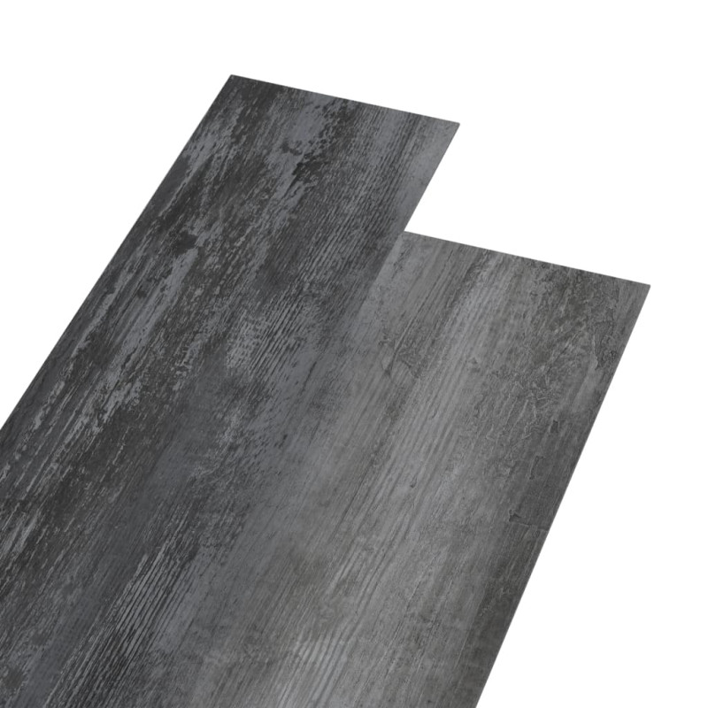 Produktbild för Självhäftande PVC-golvplankor 5,21 m² 2 mm glansig grå