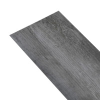 Miniatyr av produktbild för Självhäftande PVC-golvplankor 5,21 m² 2 mm glansig grå