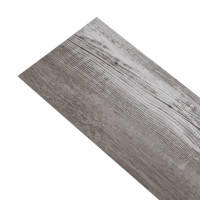 Produktbild för Självhäftande PVC-golvplankor 5,21 m² 2 mm mattbrunt trä