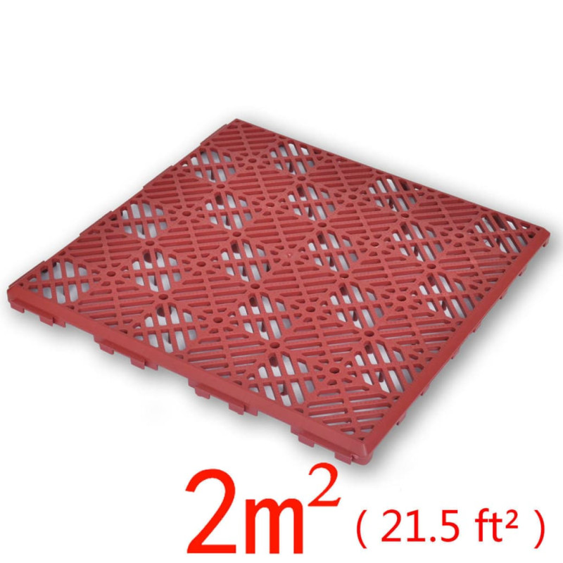 Produktbild för Golvplattor röd 29x29 cm 24 pack