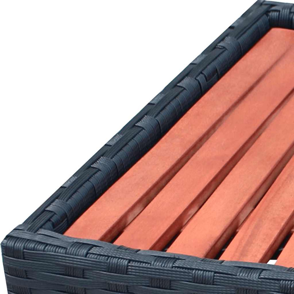 Produktbild för Spatrappa konstrotting 92x45x25 cm svart