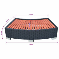 Produktbild för Spatrappa konstrotting 92x45x25 cm svart