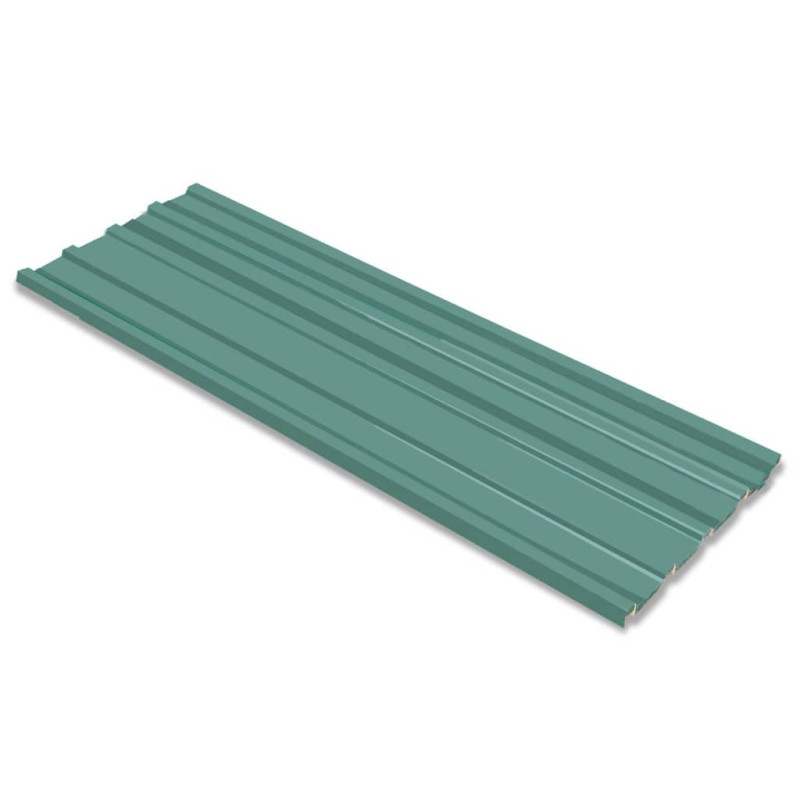Produktbild för Takprofiler 12 st galvaniserat stål grön