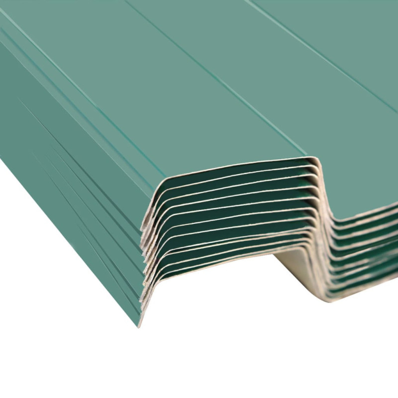 Produktbild för Takprofiler 12 st galvaniserat stål grön