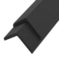 Produktbild för Ytterhörnlist 5 st WPC 170 cm svart