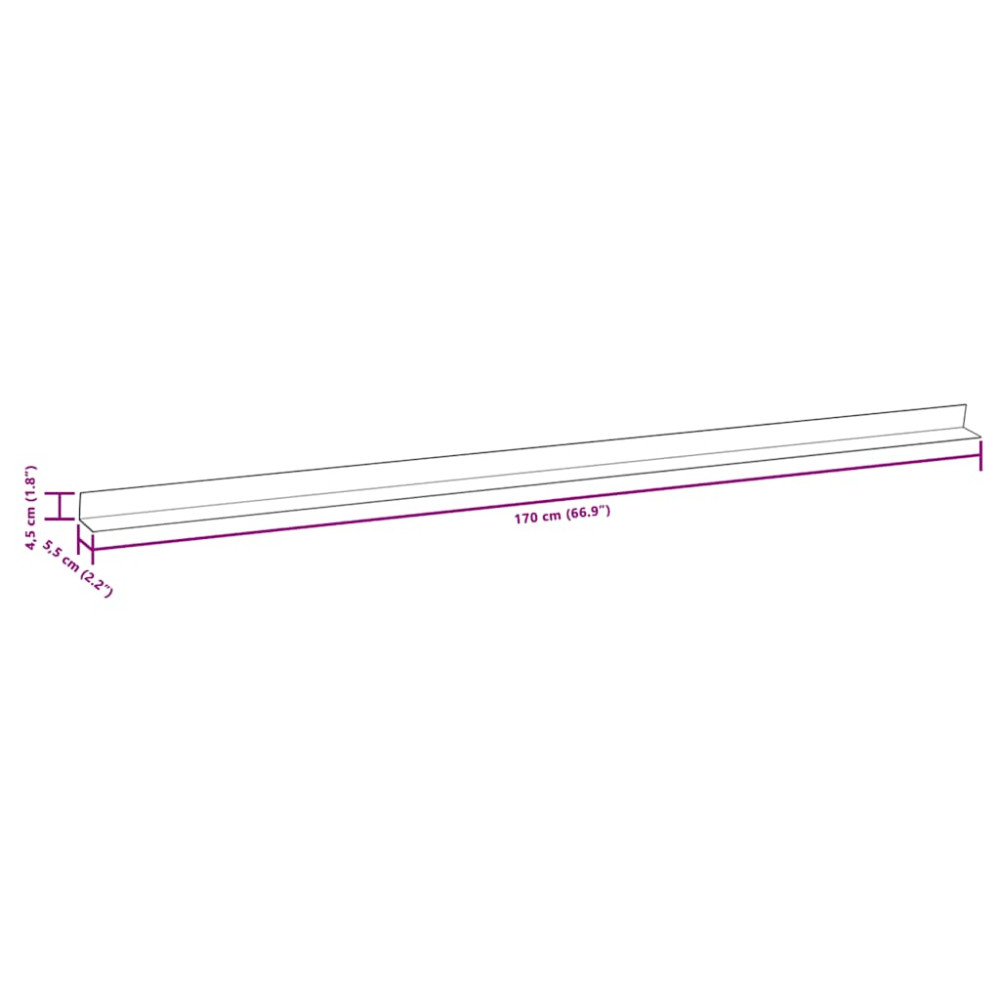 Produktbild för Ytterhörnlist 5 st WPC 170 cm teakfärg