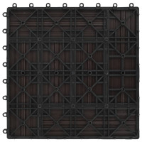 Produktbild för Trall 11 st WPC 30x30 cm 1 kvm mörkbrun
