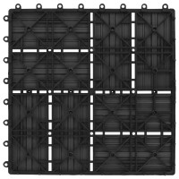 Produktbild för Trall 11 st WPC 30x30 cm 1 kvm svart