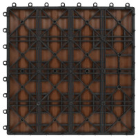 Miniatyr av produktbild för Trall 11 st djupt mönster WPC 30x30 cm 1 kvm ljusbrun