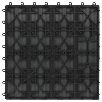 Produktbild för Trall 11 st djupt mönster WPC 30x30 cm 1 kvm grå