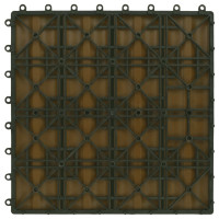 Produktbild för Trall 11 st djupt mönster WPC 30x30 cm 1 kvm teakfärg