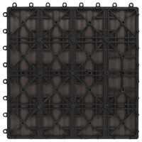 Miniatyr av produktbild för Trall 11 st djupt mönster WPC 30x30 cm 1 kvm mörkbrun