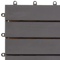 Produktbild för Trall 10 st grå 30x30 cm massivt akaciaträ