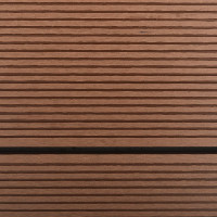 Produktbild för Golv till utedusch WPC rostfritt stål 110x62 cm brun