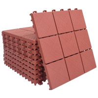 Produktbild för Trall 10 st röd 30,5x30,5 cm plast