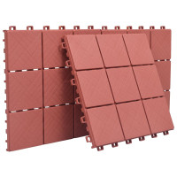 Produktbild för Trall 10 st röd 30,5x30,5 cm plast