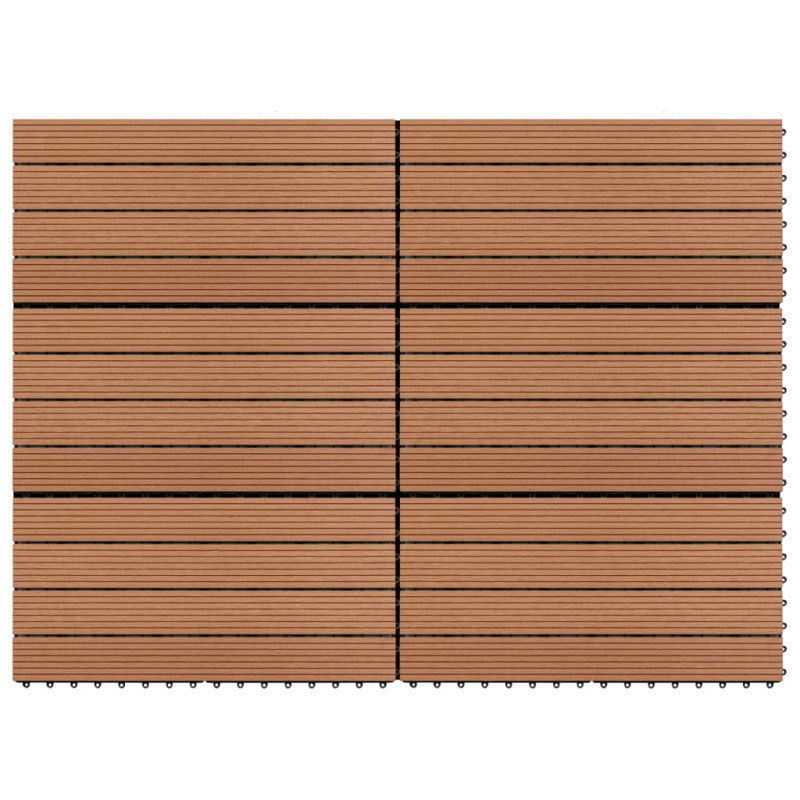 Produktbild för Markplattor WPC 60x30 cm 6 st 1 m² brun