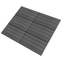 Miniatyr av produktbild för Markplattor WPC 60x30 cm 6 st 1 m² grå