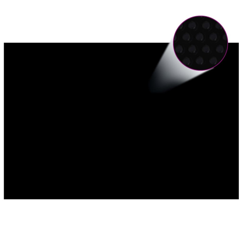 Produktbild för Värmeduk pool PE rektangulär 6 x 4 m svart