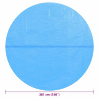 Produktbild för Värmeduk pool PE 381 cm blå