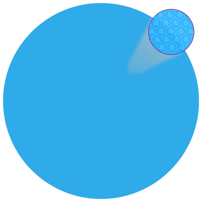 Produktbild för Poolöverdrag rund 488 cm PE blå