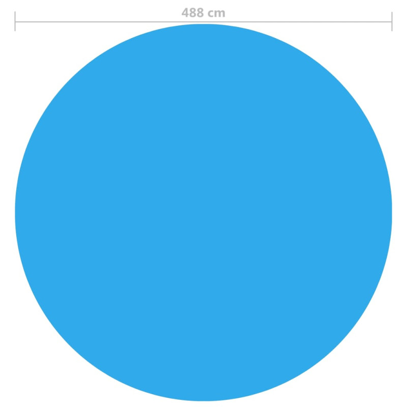 Produktbild för Poolöverdrag rund 488 cm PE blå