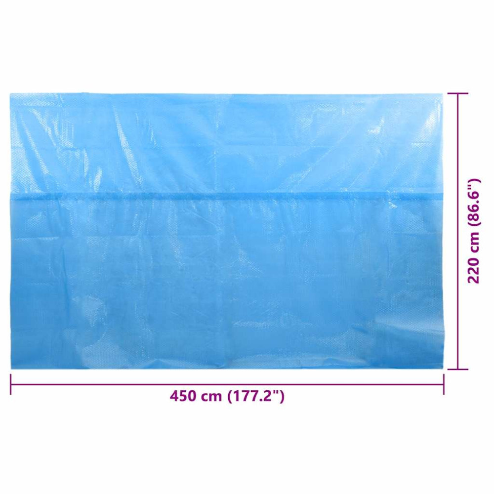 Produktbild för Rektangulärt poolskydd 450 x 220 cm PE blått