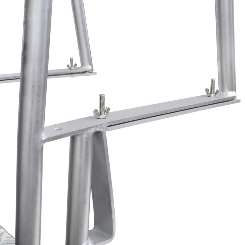 Produktbild för Poolstege/lejdare 4 steg aluminium 167 cm