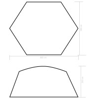 Produktbild för Pooltält tyg 660x580x250 cm blå