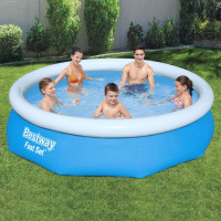 Produktbild för Bestway Pool uppblåsbar Fast Set rund 305x76 cm 57266