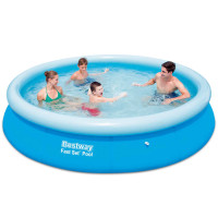 Produktbild för Bestway Pool uppblåsbar Fast Set rund 366x76 cm 57273