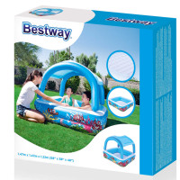 Produktbild för Bestway Lekpool med tak 140x140x114 cm blå 52192