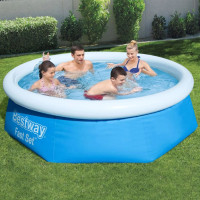 Produktbild för Bestway Pool uppblåsbar Fast Set rund 244x66 cm 57265