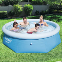 Produktbild för Bestway Pool uppblåsbar Fast Set rund 244x66 cm 57265