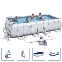 Produktbild för Bestway Pool Power Steel rektangulär 549x274x122 cm