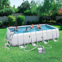 Produktbild för Bestway Pool Power Steel rektangulär 549x274x122 cm