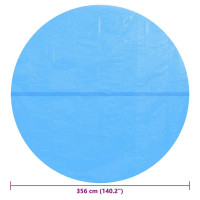 Produktbild för Poolskydd blå 356 cm PE