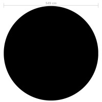 Produktbild för Poolskydd svart 549 cm PE