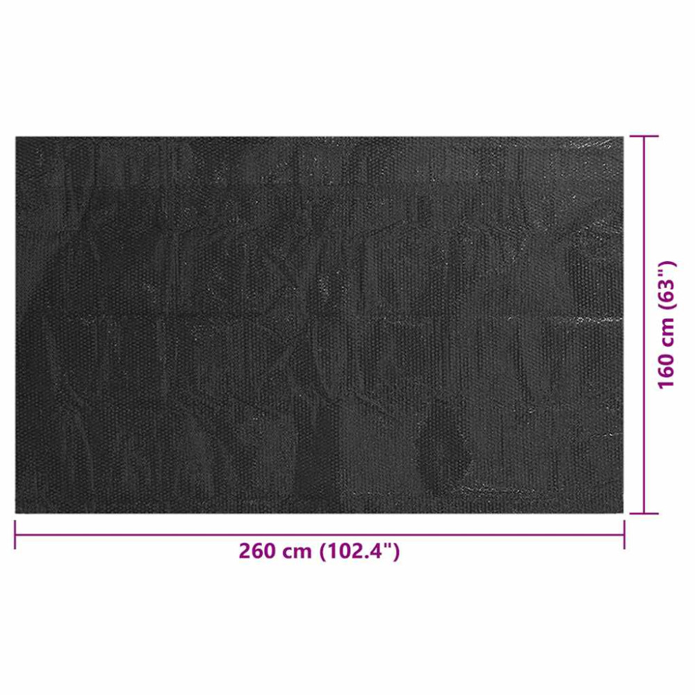 Produktbild för Poolskydd svart 260x160 cm PE