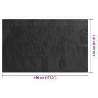 Produktbild för Poolskydd svart 450x220 cm PE
