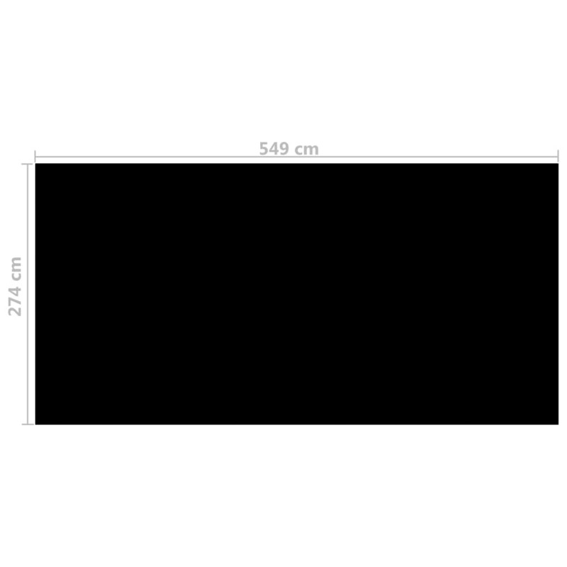 Produktbild för Poolskydd svart 549x274 cm PE