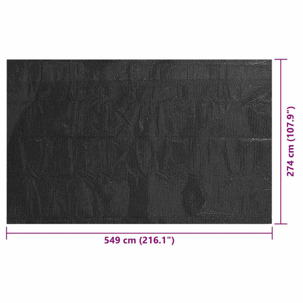 Produktbild för Poolskydd svart 549x274 cm PE