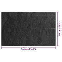 Produktbild för Poolskydd svart 549x274 cm PE