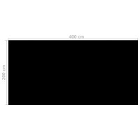 Produktbild för Poolskydd svart 400x200 cm PE