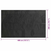 Produktbild för Poolskydd svart 400x200 cm PE
