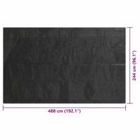 Produktbild för Poolskydd svart 488x244 cm PE