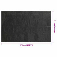 Produktbild för Poolskydd svart 975x488 cm PE